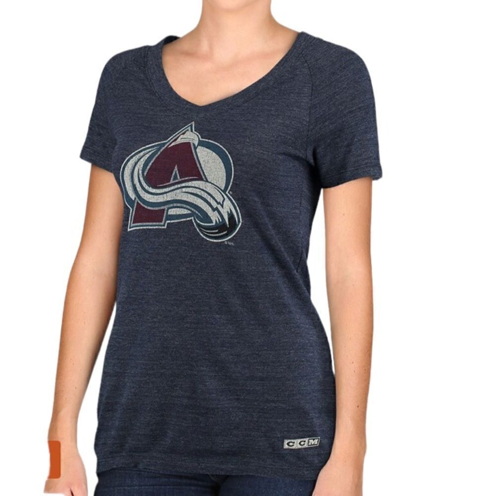 NHL MacKinnon Colorado Avalanche #29 Short Sleeve Tshirt Women S Blue AN0257